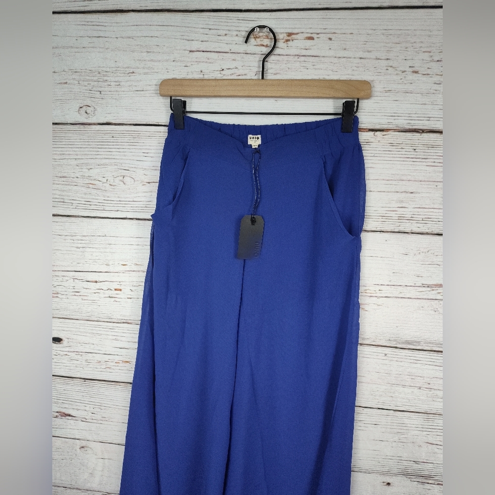 UNIQ Sheer Wide Leg Dress Pants - Picture 9 of 12